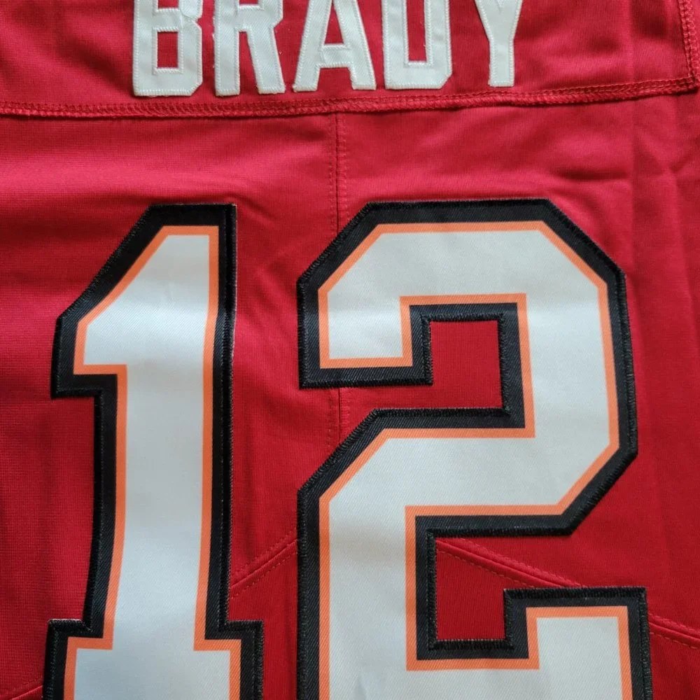 TOM BRADY TAMPA BAY BUCCANEERS NIKE HOME RED #12 JERSEY NWT - Picture 3 of 6